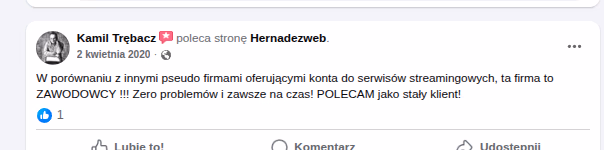 Opinie o Hernandez web z facebooka